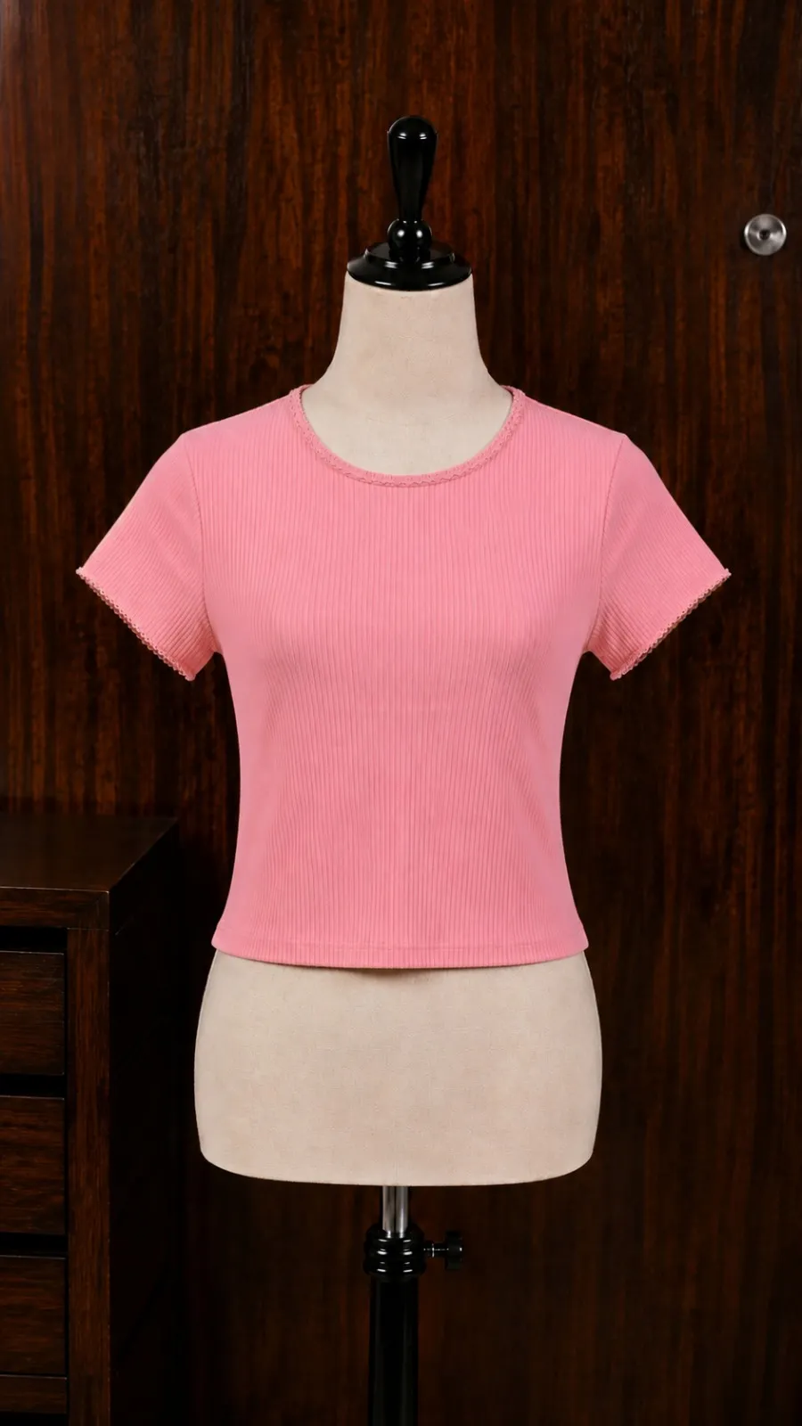 Pink Ribbed Top