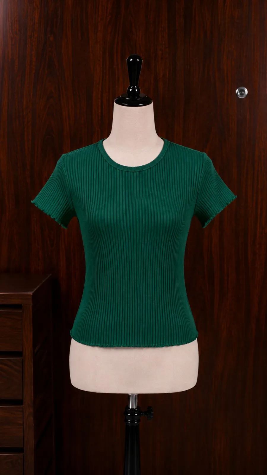 Emerald Ribbed Top
