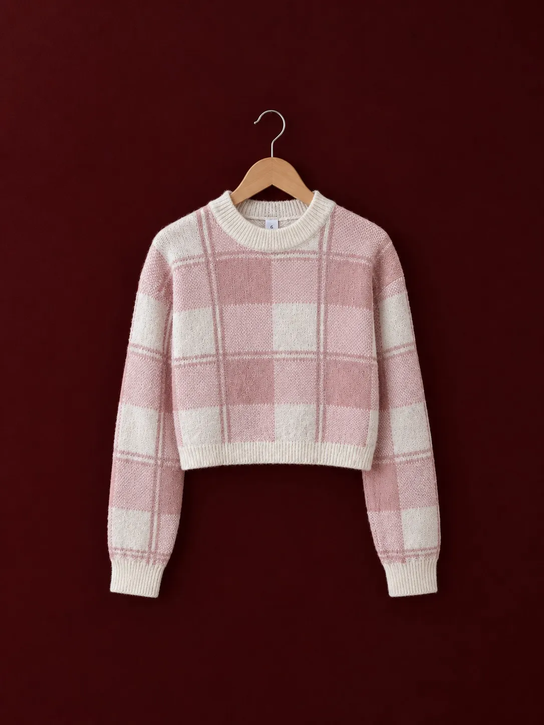 Blush Check Sweater