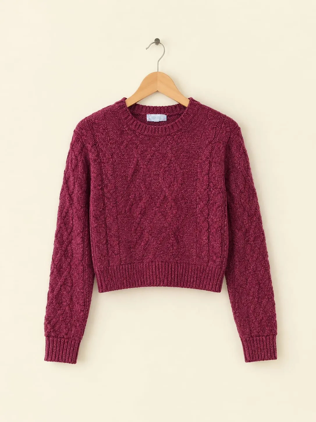 Pink Rose Cable Knit
