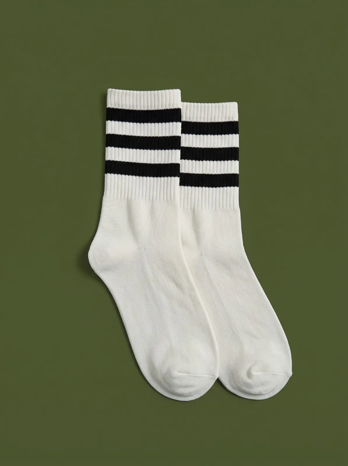 Black Stripe Tube Socks